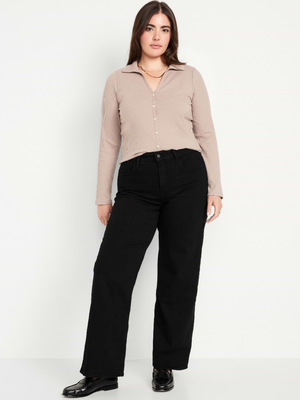 Old Navy Women's Black Wide Leg Jeans